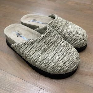 Green Free People Clogs